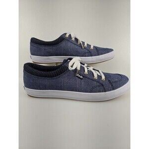 Keds Dream Foam Memory Lace Up Denim Navy & White Sneakers Women's Size 10